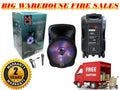 Mr Dj Pro 12" 2000W Bluetooth    Radio Karaoke Battery Speaker Wired Mic