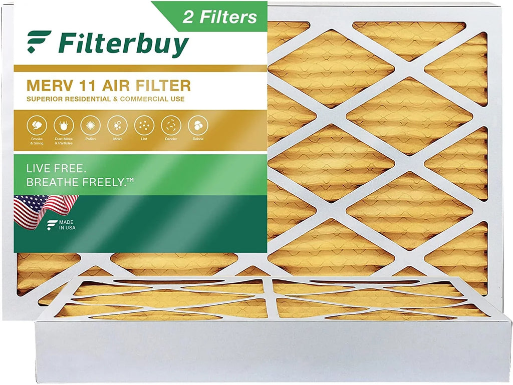 Filterbuy 12x24x4  11 Pleated   Furnace Air Filters (2-Pack)