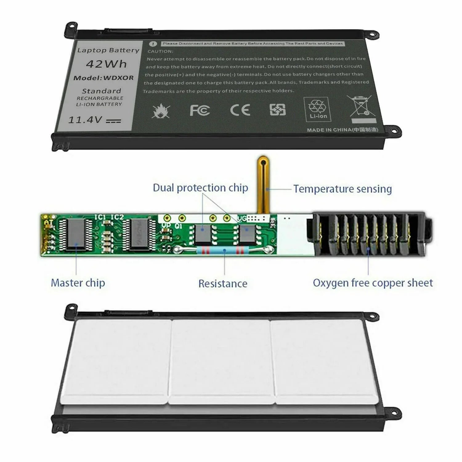 Battery 42Wh For Dell Inspiron 17 5770