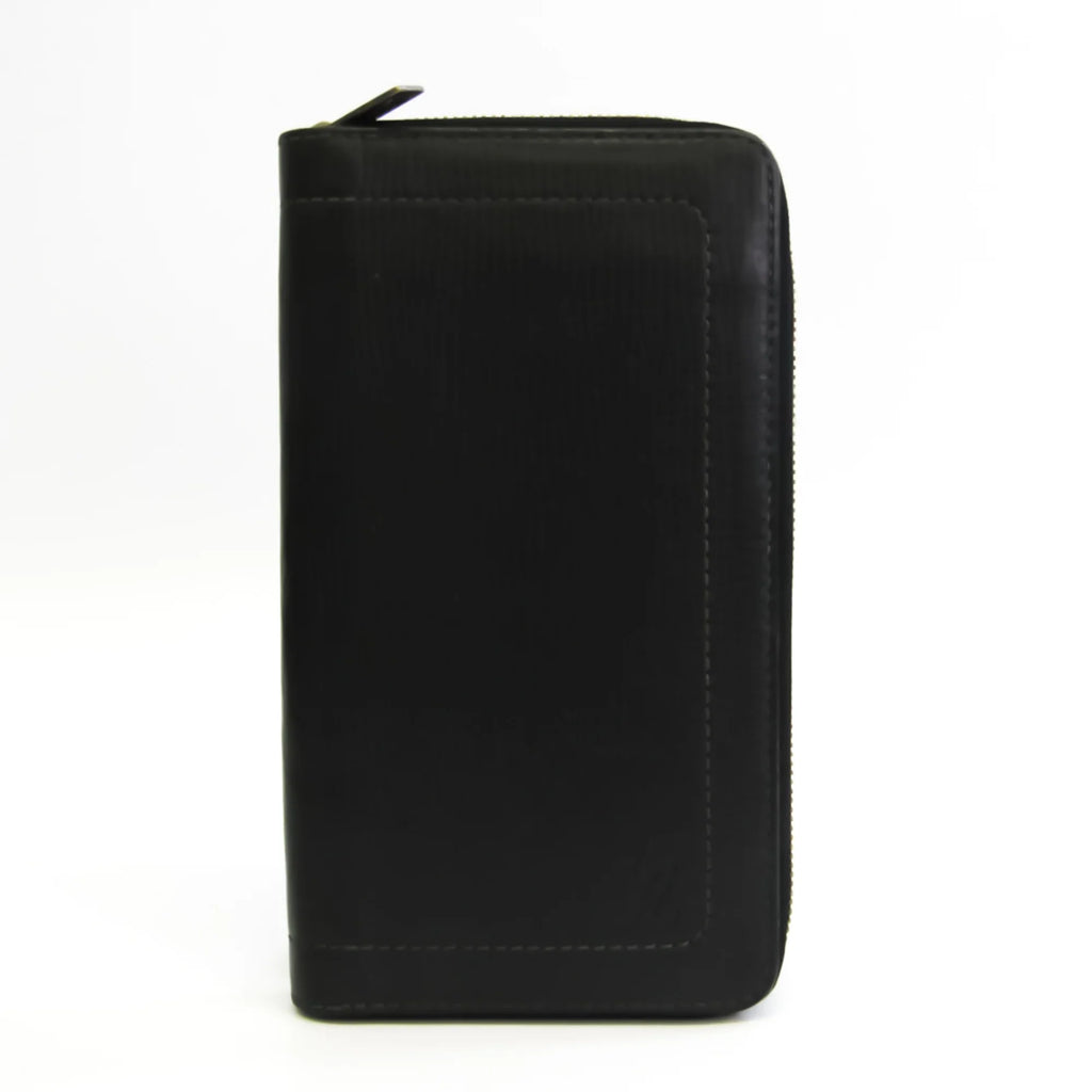 Pre-Owned Louis Vuitton Zippy Organizer  Men's Utah Leather Long Wallet (bi-fold) Basalt (Good)