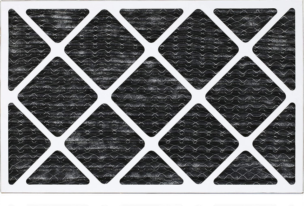 Filterbuy 17x25x1  8 Odor Eliminator Pleated   Furnace Air Filters with Activated Carbon (12-Pack)