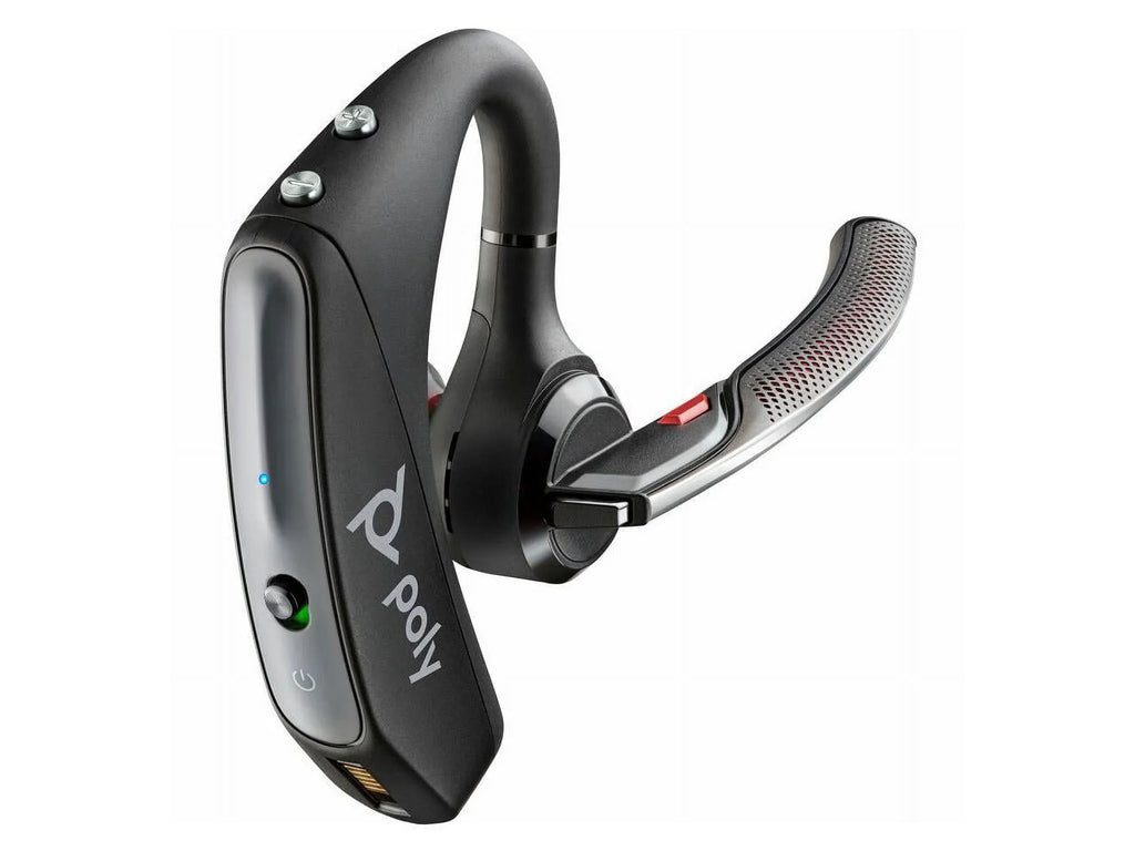 Poly Voyager 5200  - Bluetooth Headset + Adapter - Google Assistant, Siri - Mono - Wireless - Bluetooth - 98.4 ft - 32 Ohm - 100 Hz - 20 kHz - Over-the-ear, Earbud - Monaural - In-ear - ...