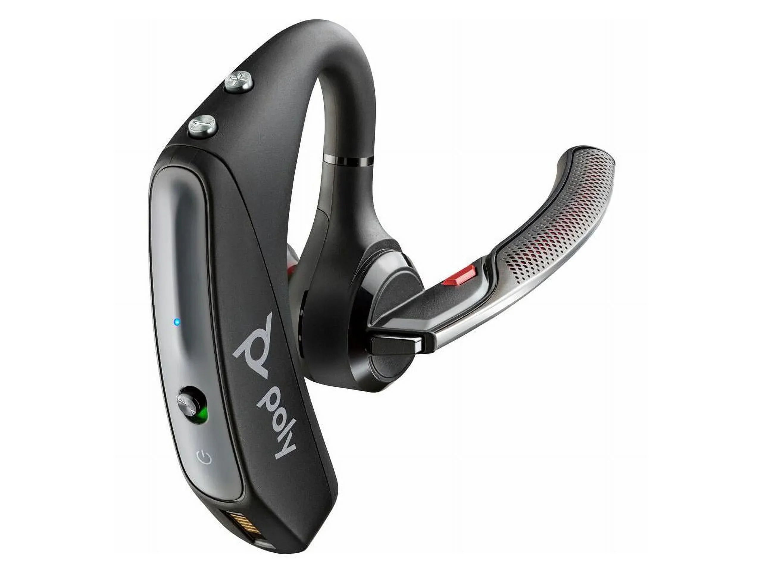 Poly Voyager 5200  - Bluetooth Headset + Adapter - Google Assistant, Siri - Mono - Wireless - Bluetooth - 98.4 ft - 32 Ohm - 100 Hz - 20 kHz - Over-the-ear, Earbud - Monaural - In-ear - ...