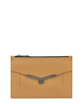 Botkier Valentina Medium Leather Wristlet Clutch, Brown