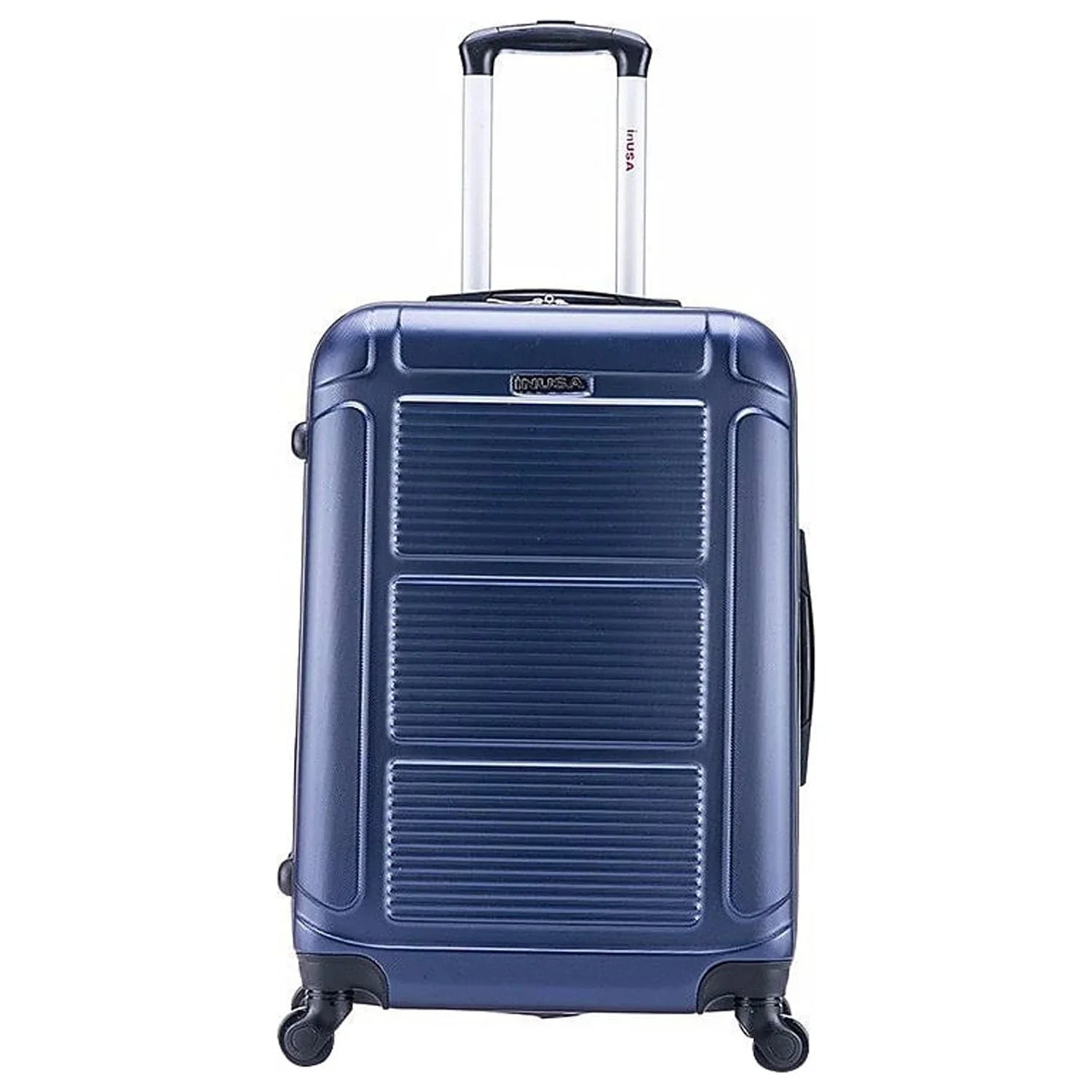 InUSA Pilot Medium Plastic 4-Wheel Spinner Luggage Blue (-)