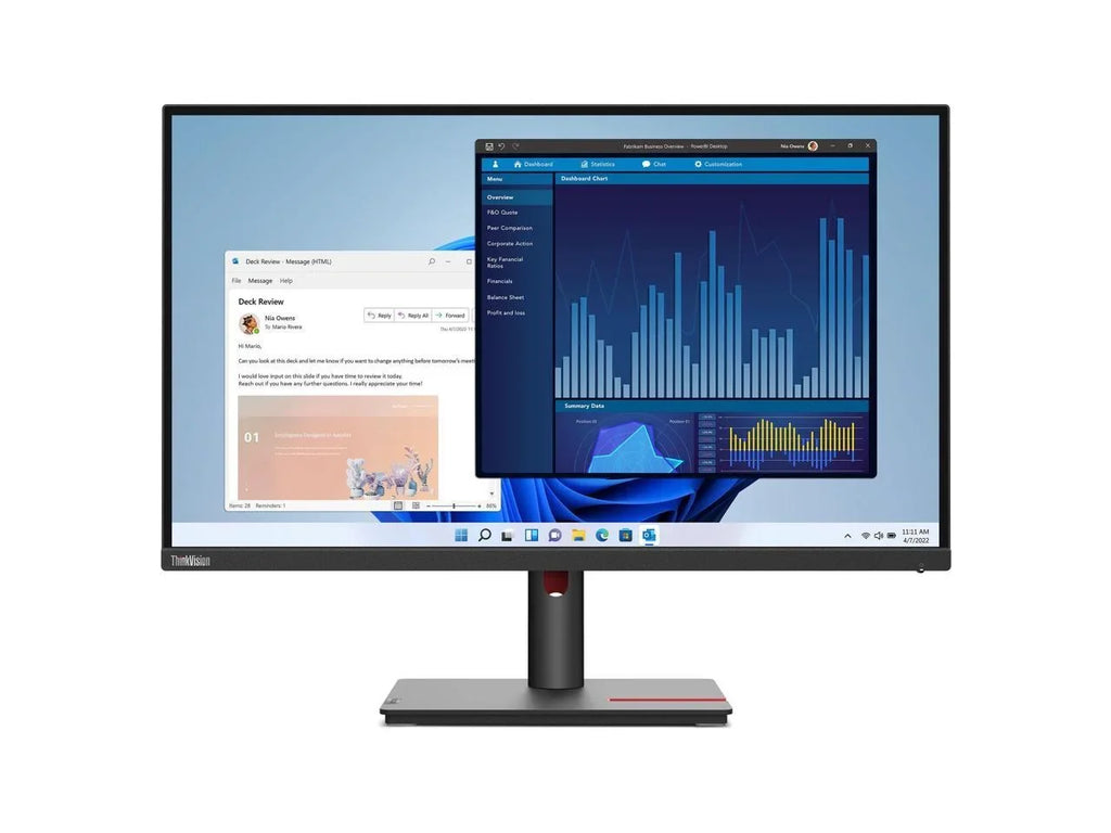 Lenovo ThinkVision T27p-30 27" 4K   Monitor - 16:9 - Black - 27" Class - In-plane Switching () Technology - 3840 x 2160 - 1.07 Billion Colors - 350 Nit - 4 ms - 60 Hz Refresh Rate -