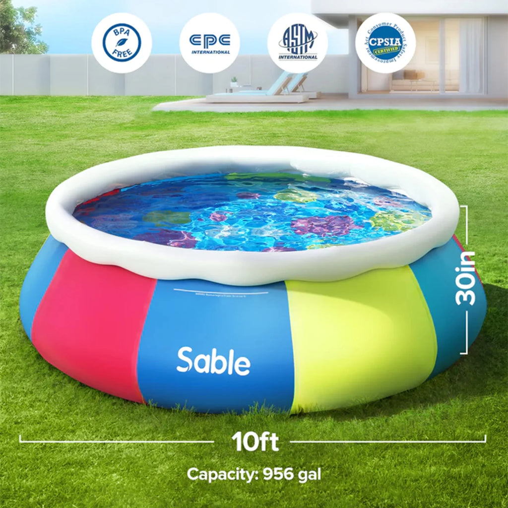 Inolait Inflatable Pool Full-Sized Family Lounge Pools Thicker abrasion tough material ,120" x 72" x 22"