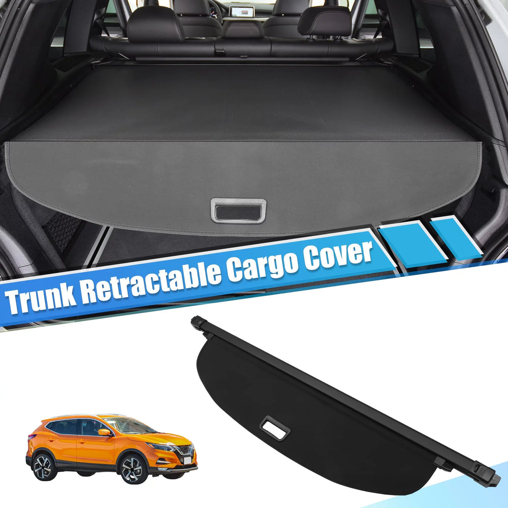 Unique Bargains Retractable Cargo Cover Rear Trunk enclosure Shield Shade Ajustable Fit for Nissan Rogue 2021-2024 Black