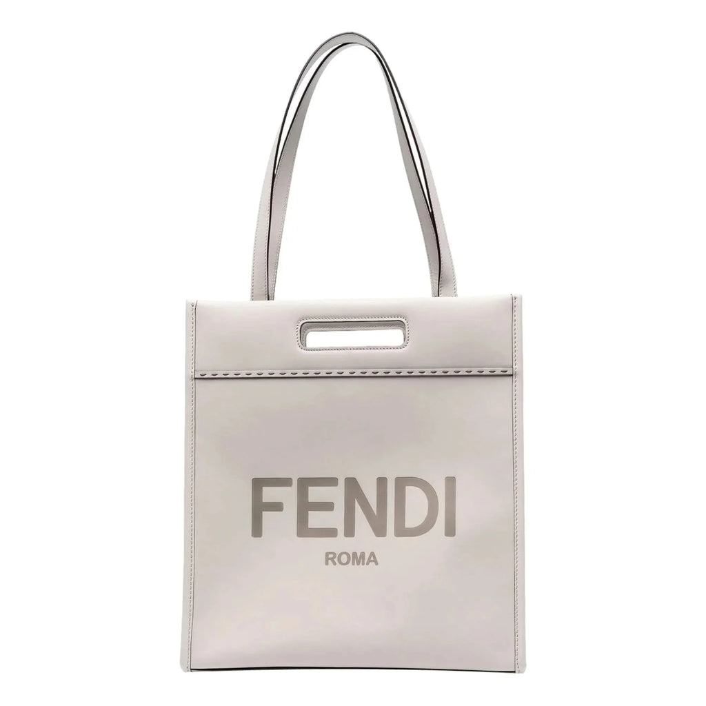 New Fendi Roma Ghiaia Calf Leather Tote Bag