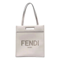 New Fendi Roma Ghiaia Calf Leather Tote Bag