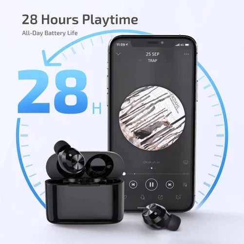Wireless Earphones  True Stereo Earbuds Headphones w Mic Charging Case  for Samsung Galaxy    5G  5G  A10s A10e A03s A02s  - Sonim   - Sony Xperia 1