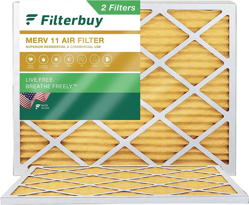 Filterbuy 19x20x1  11 Pleated   Furnace Air Filters (2-Pack)