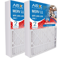 16x25x5 Air Filter  11 Comparable to  1000,  1200 &  7 Compatible with Air Bear 255649-105 Premium  Made 16x25x5 Furnace Filter 2 Pack by     .