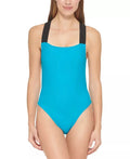 Logo Cross-Back One-Piece Swimsuit,  -Small