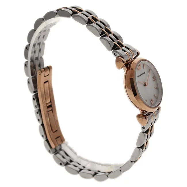 Emporio Armani Women's Two-Tone Mother of Pearl Bracelet Watch