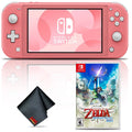 Nintendo Switch Lite Coral Console Bundle with Legend of Zelda Skyward Sword