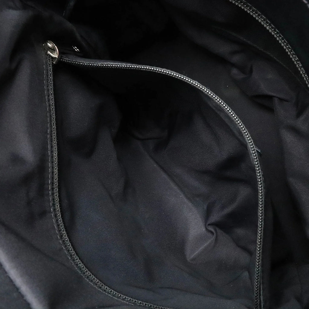Pre-Owned  Paris Biarritz Tote  Bag Shoulder Coated Canvas Leather Black  (Good)