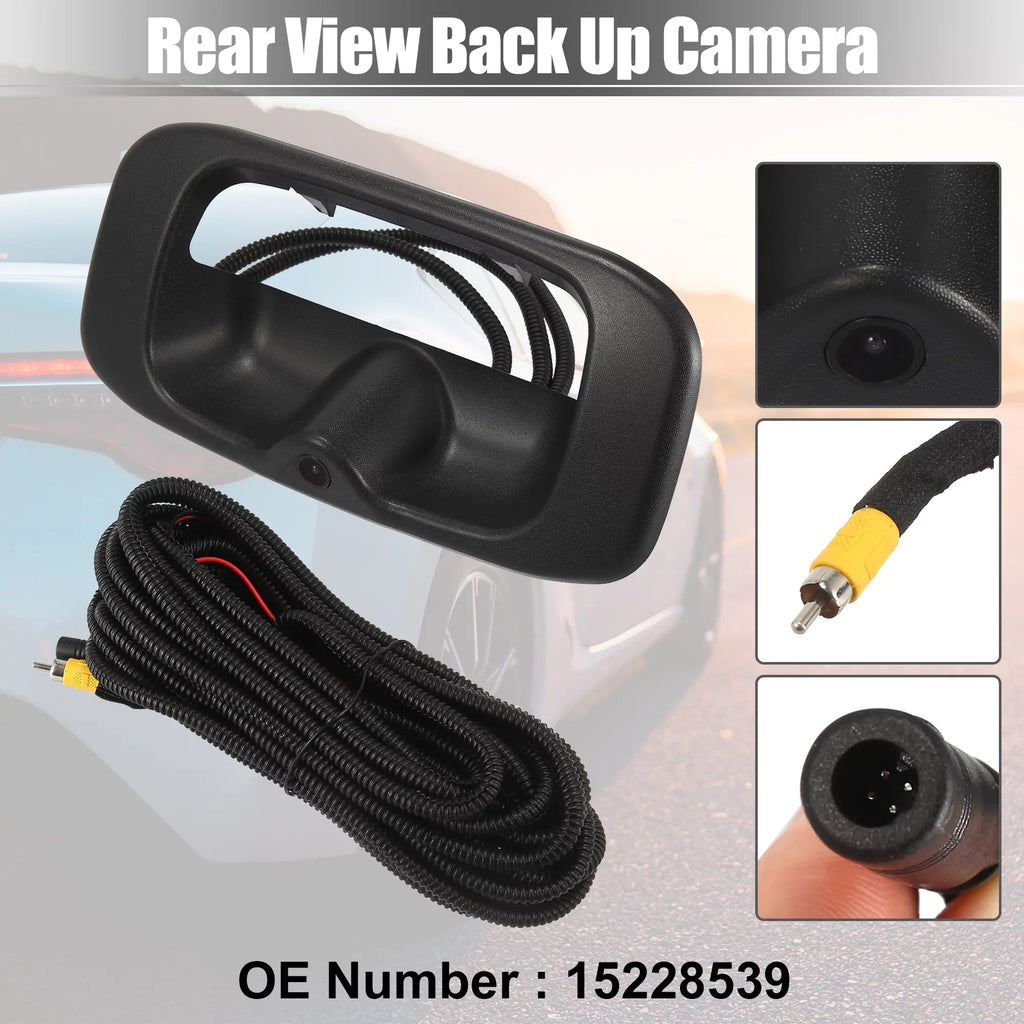 Car Rear View Back Up Camera Set 15228539 Rear Liftgate Latch Handle with Camera for Buick for  for Chevy