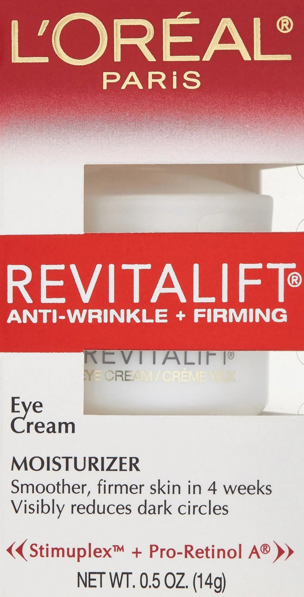 ,Oreal Paris Revitalift Anti Wrinkle + Firming Eye Cream, 0.5 Ounce (Pack Of 2)