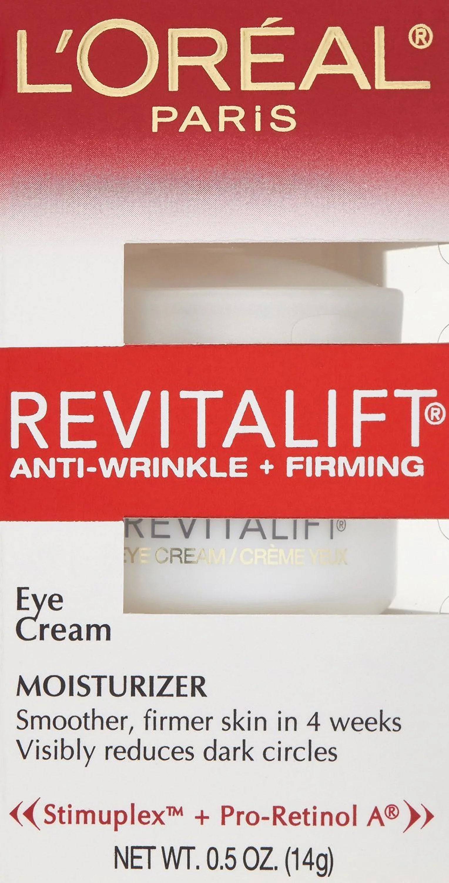,Oreal Paris Revitalift Anti Wrinkle + Firming Eye Cream, 0.5 Ounce (Pack Of 2)