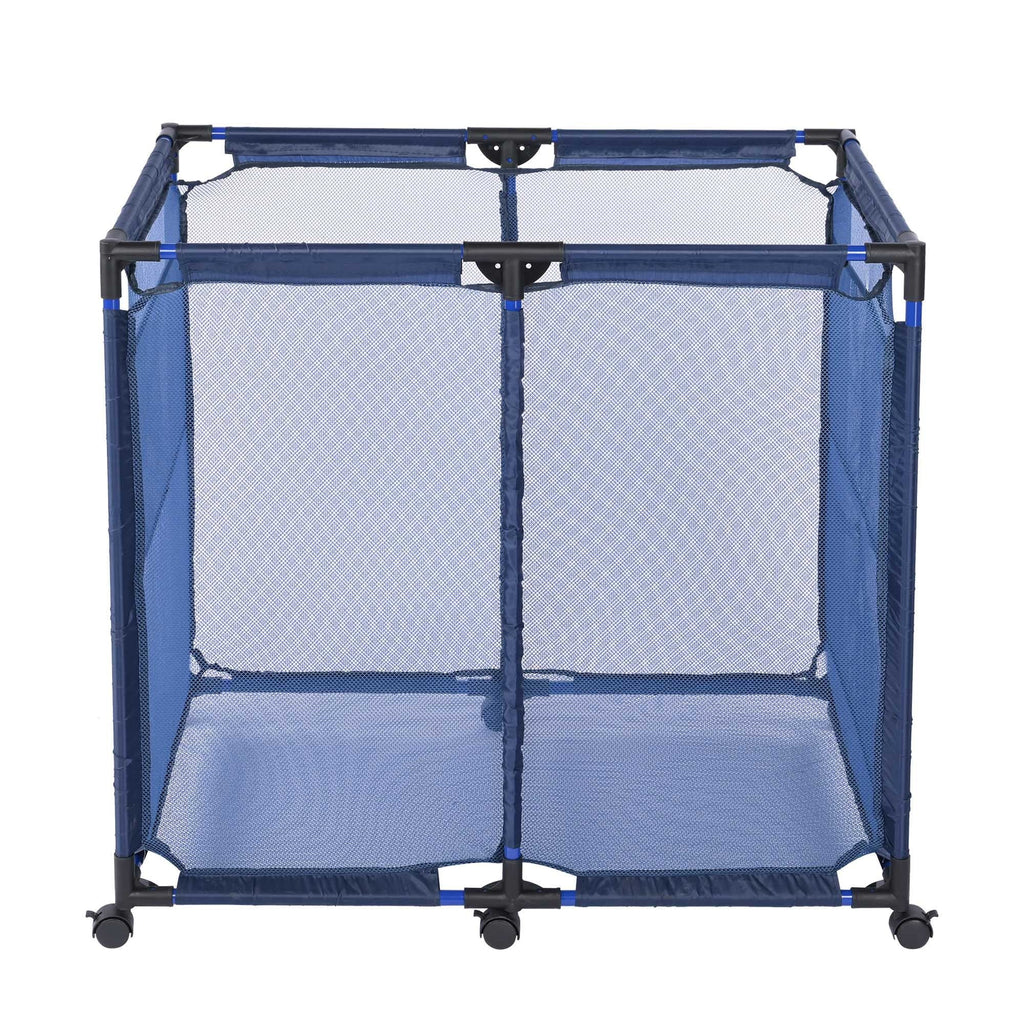 Pool Storage Bin, Pool and Ball Storage Organizer with Nylon Mesh Basket, for Pool Floats, Balls, Toys, Air Dry Quickly and Easily Roll The Storage Bins To Your Home Garage(No shipping on weekends.)