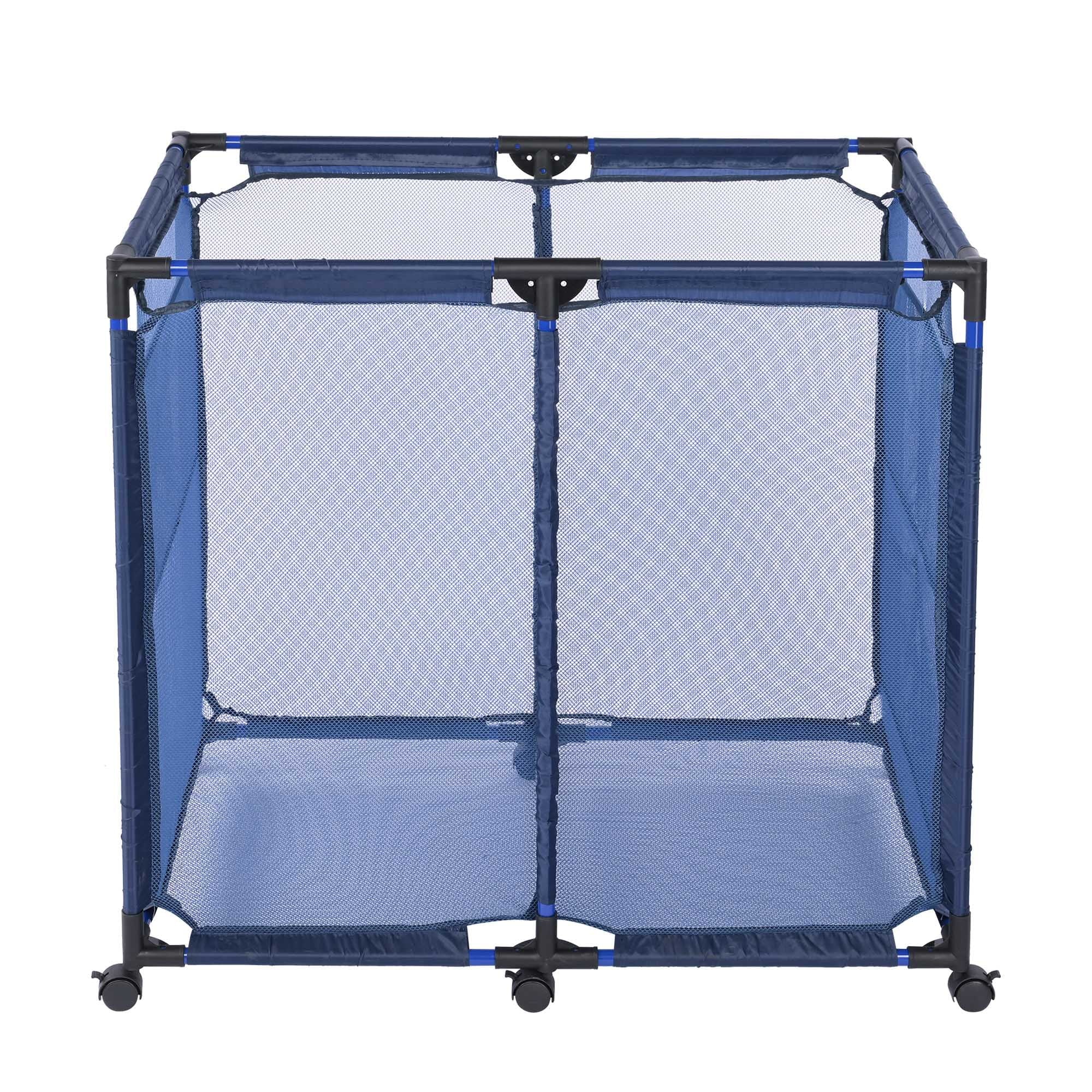 Pool Storage Bin, Pool and Ball Storage Organizer with Nylon Mesh Basket, for Pool Floats, Balls, Toys, Air Dry Quickly and Easily Roll The Storage Bins To Your Home Garage(No shipping on weekends.)