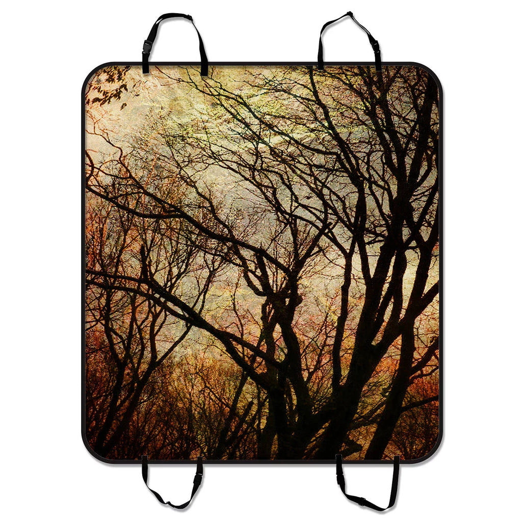 Vintage Autumn Trees Bare Tree Trunks in Autumn Pet Seat Cover Car Seat Cover for Pets Cargo Mats and Hammocks for Cars Trucks and SUVs 54x60 inches