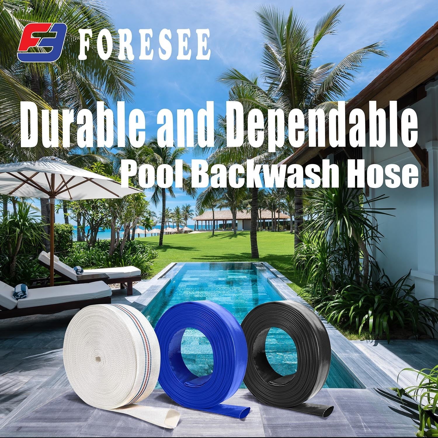 Heavy-Duty Pool Backwash Discharge Hose - Upgrade to the ultimate hose for commercial and industrial use!