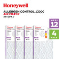 Honeywell 16x20x1  12 Pleated  Furnace Air Filter -4 Pack