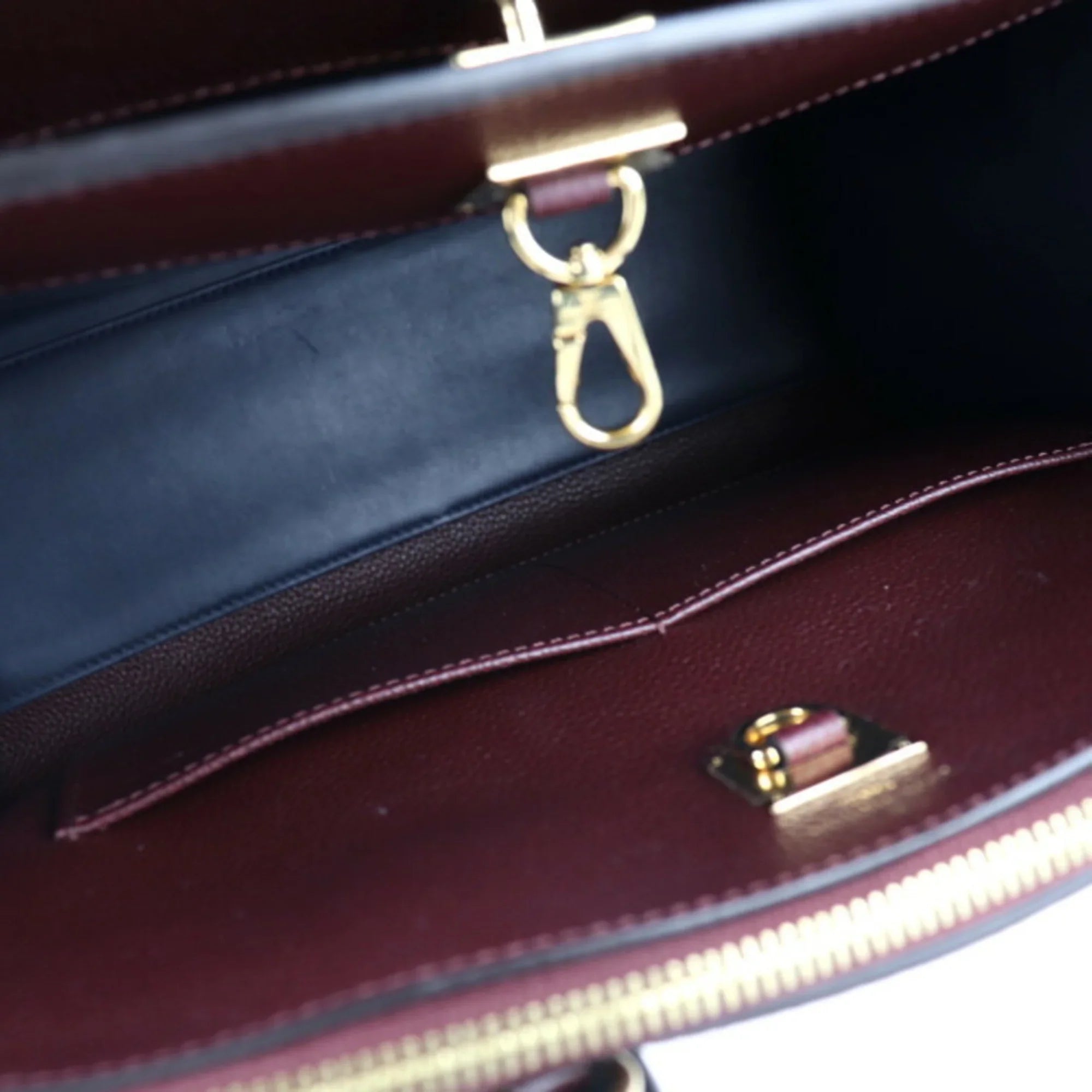 Pre-Owned   Louis Vuitton City Steamer  Handbag  Leather Marine Raisin Noir 2WAY Shoulder Bag Tote (Good)