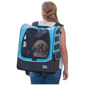 Travel Carrier, Car Seat For Cats/Dogs, Mesh Ventilation, Included Tether, Telescoping Handle, Storage Pouch, Ocean Blue, Extra Large Plus Traveler ()