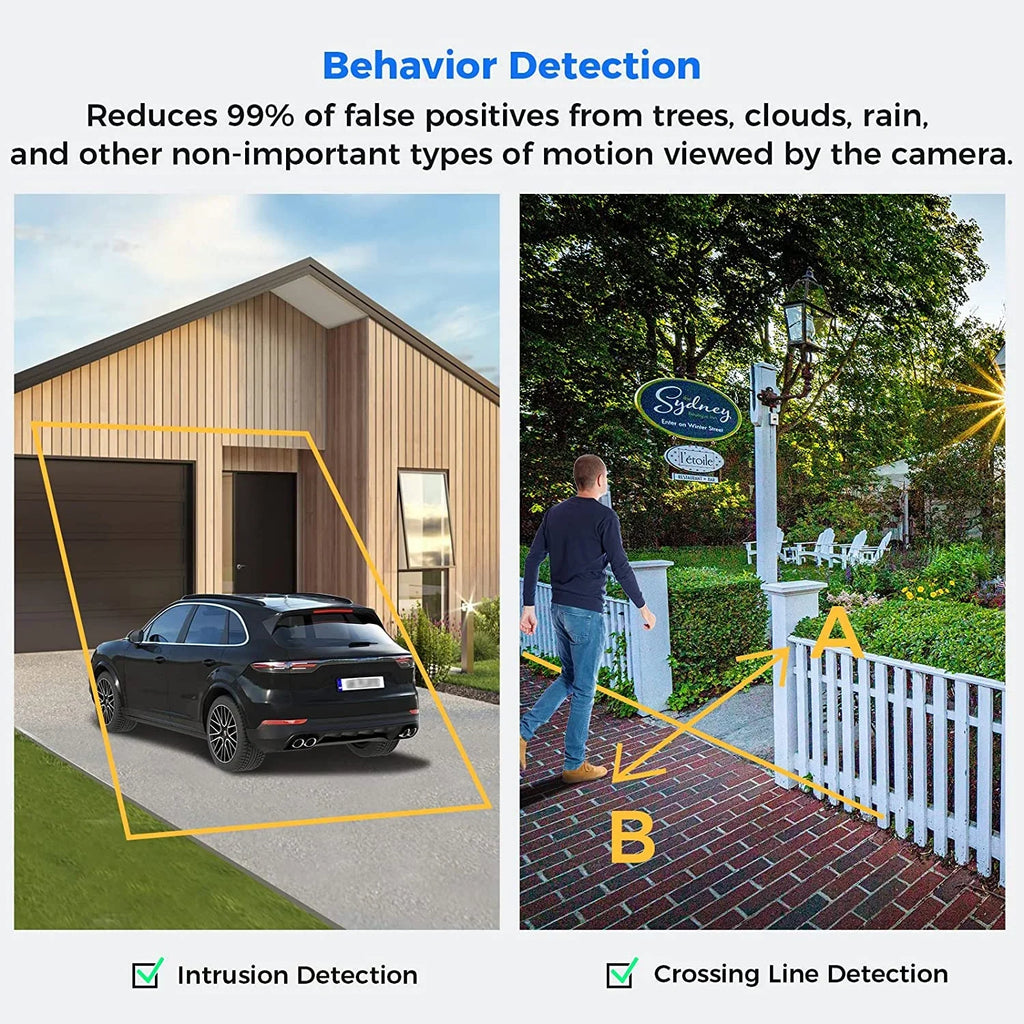 Hiseeu [2 Way Audio] 5MP  PoE Security Camera, Security Camera Outdoor&Indoor,  Waterproof, Night Vision, Human/Vehicle Detect Compatible PoE Security Camera System for 24/7 Record