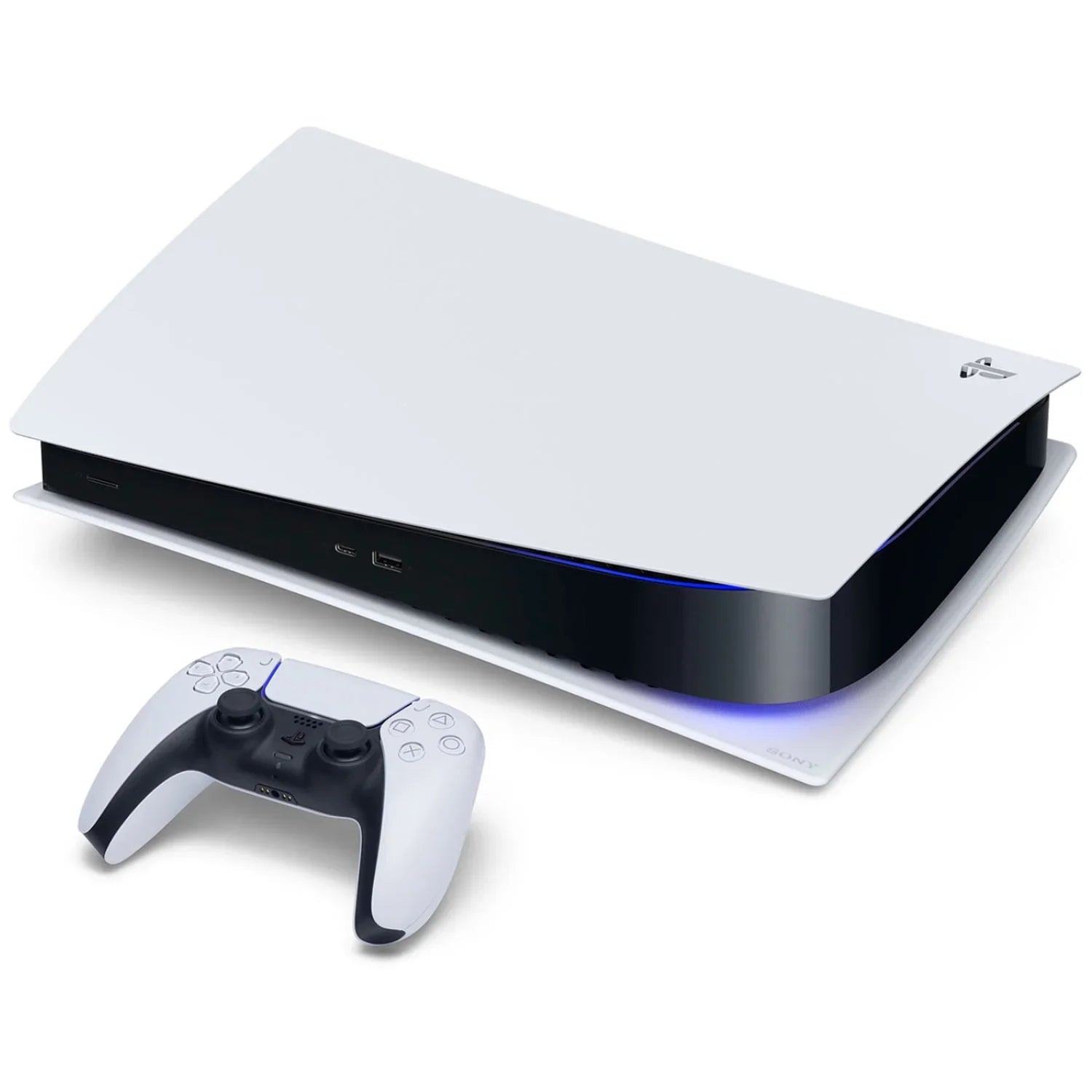 Sony Playstation 5 Digital Horizon Forbidden West Bundle with Extra Purple Controller with 2 Pack Surge Battery Pack & Charge Cable