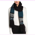 Michael Kors, Stripe Print Embellished Stud Fringe Wrap Scarf,  ,Size