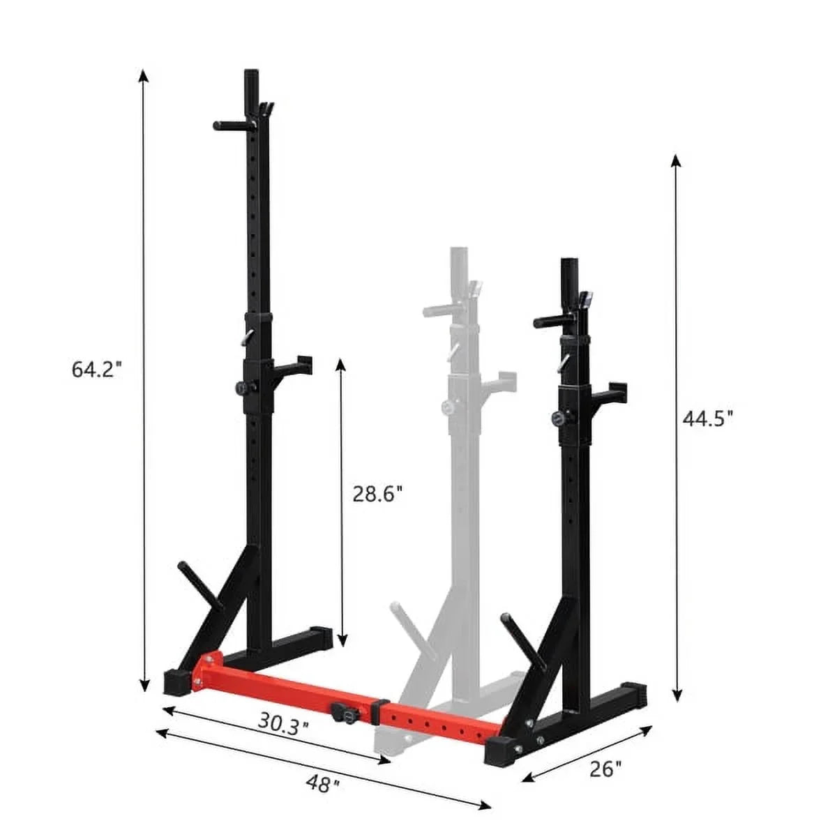 Miekor Home Indoor Fitness Adjustable Multi-function Barbell Stand Squat Bench Press Trainer