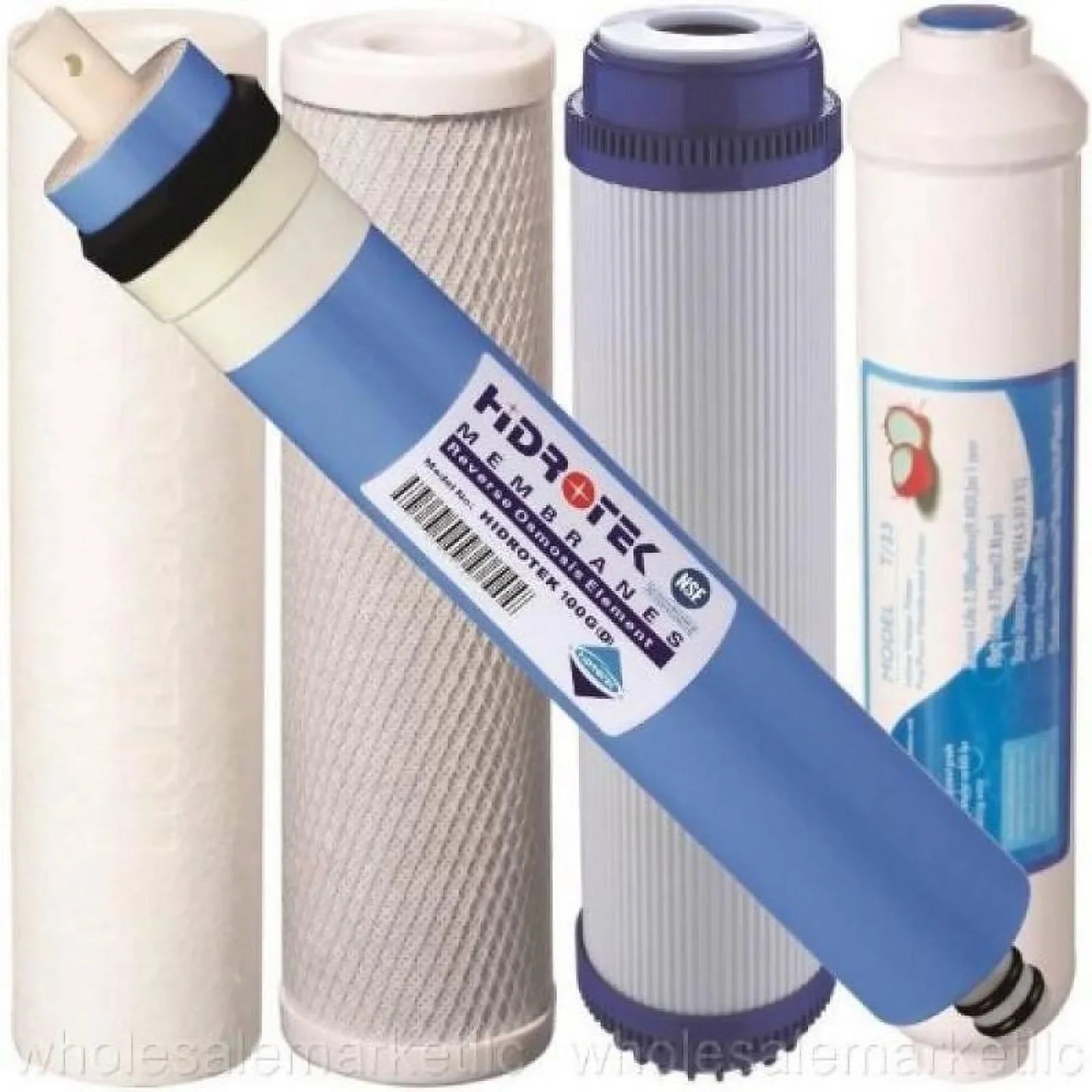5 pc Reverse Osmosis Replacement Filter Set  Cartridges w/ 100  Membrane Standard Size High Quality
