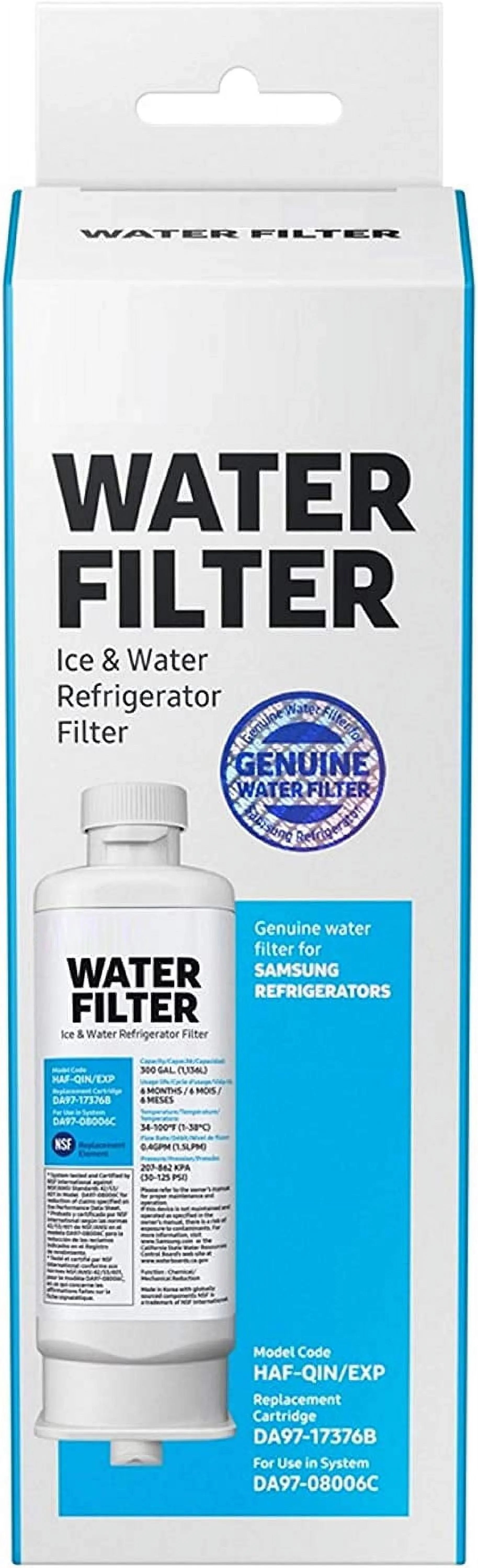'-17376B Filter for Refrigerator Water and Ice, Carbon Block Filtration, Removes 99% of Harmful Contaminants for Clean, Clear Drinking Water, 6-Month Life, -/,( 3 Pack )