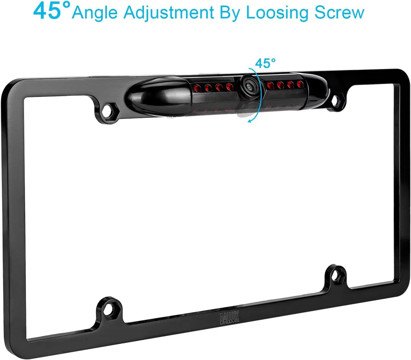 Backup Camera Rearview License Plate Frame for  -  Black