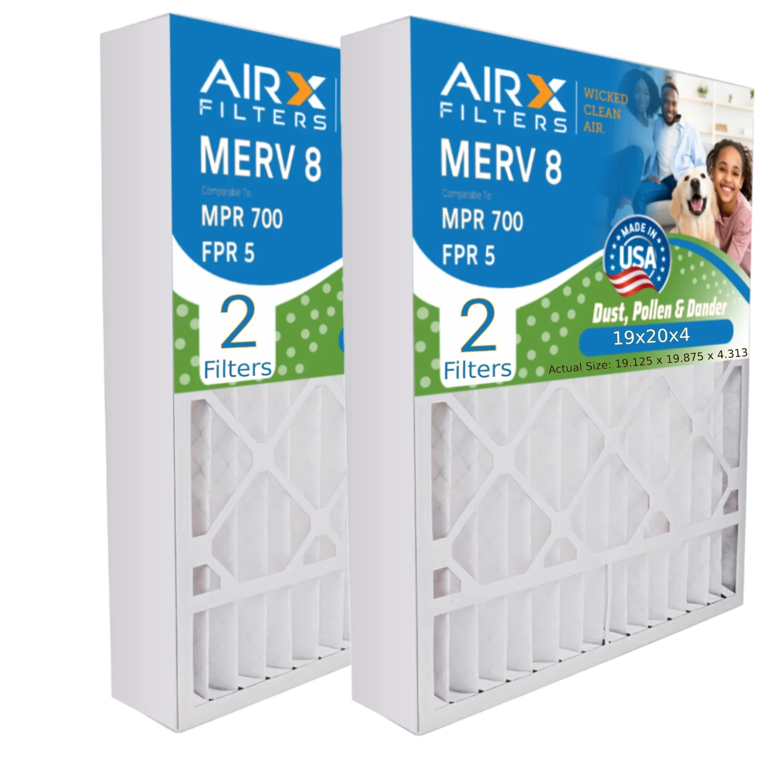 19x20x4 Air Filter  8 Comparable to  700 &  5 Compatible with Bryant Carrier -0021  Premium  Made 19x20x4 Furnace Filter 2 Pack by     .