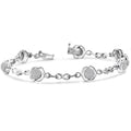 Sterling Silver Round-cut White Diamond Accent Bracelet