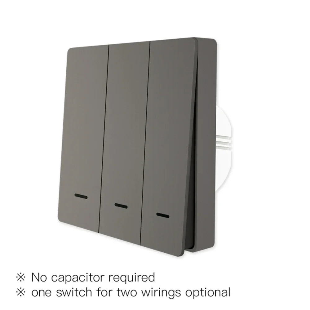 Tuya ZigBee Smart Light Switch with/without Neutral Wire No Capacitor Needed Smart Life 2/3 Way Works with Alexa Google 2mqtt