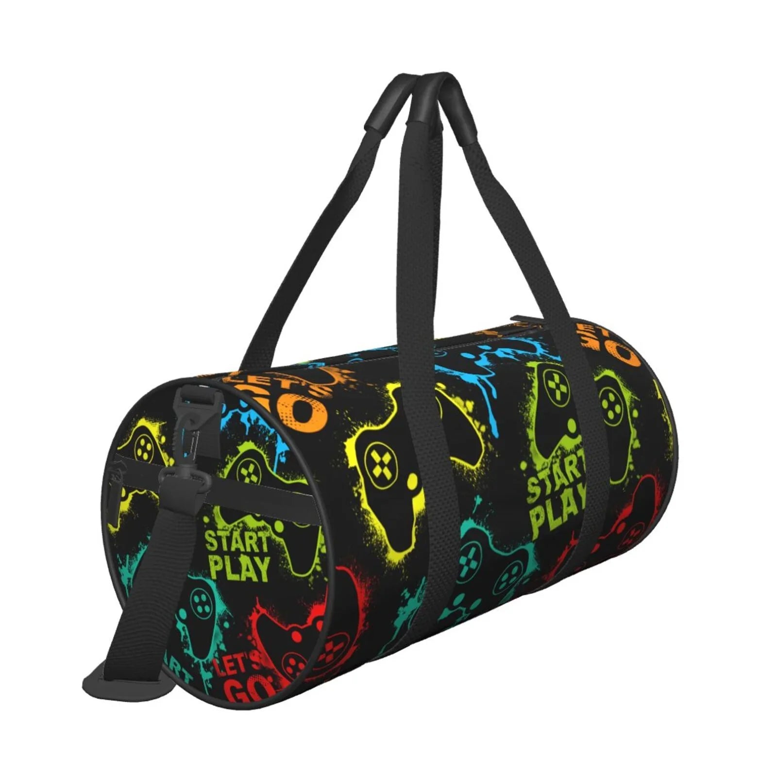 Coaee Play Game Start Large Capacity Travel Luggage Bag Cylinder Gym Bag Waterproof Sports Bag with Pocket and Compartment