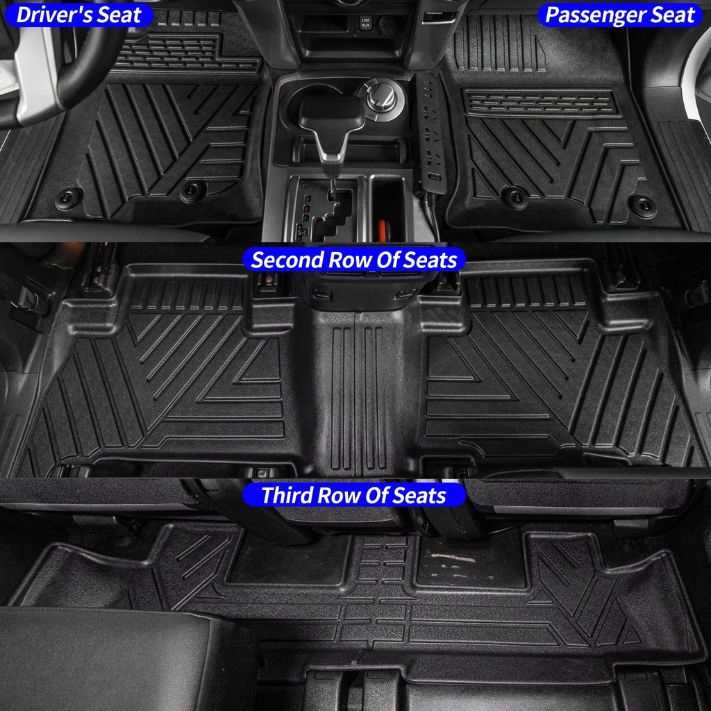 Fit 2013-2023 Toyota 4Runner 7 Seats Floor Mats Trunk Mat Cargo Mat Cargo Liner Accessories