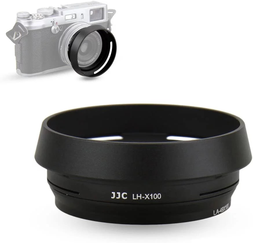 Lens Hood Set  Lens Shade for Fuji Fujifilm       Replace Fuji - Lens Hood & Adapter Ring Aluminum Alloy -Black