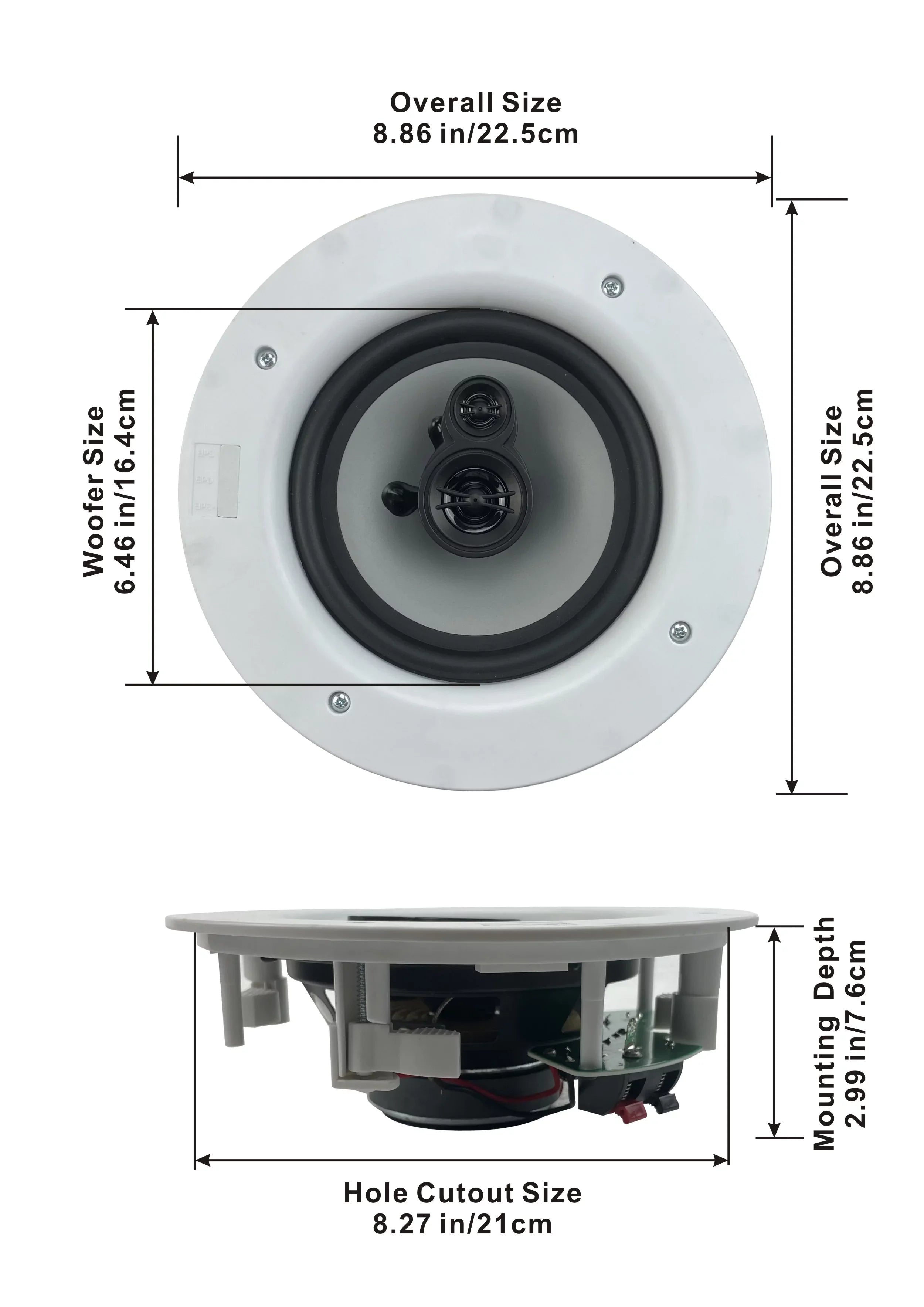 Acoustic Audio CSic64 Frameless 6.5" In Ceiling 5 Speaker Set 3 Way Home Theater Speakers