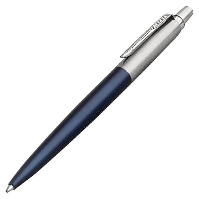 Parker-1PK Jotter Ballpoint Pen, Retractable, Medium 1 Mm, Blue Ink, Royal Blue/Chrome Barrel