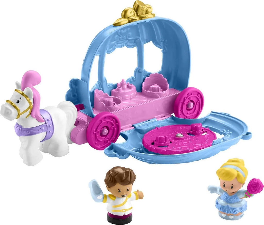 Disney Princess Cinderella’s Dancing Carriage Little People Toddler Playset with Horse & Figures