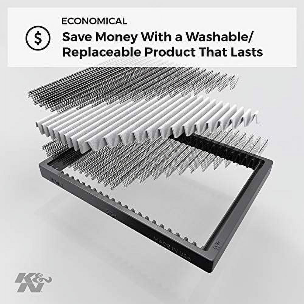 & Cabin Air Filter: Washable and Reusable: Designed For Select 2008-2018 Dodge/Chrysler (Grand Caravan, Town & Country Van, Cargo Van) Vehicle Models,