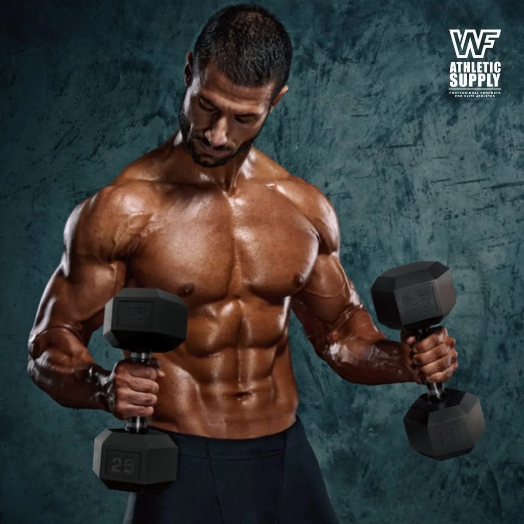 Rubber Coated Hex Dumbbell Set With Two Tier Storage Rack Non-Slip Hex Shape For Muscle Toning, Strength Building & Weight Loss - Multiple Choices Available