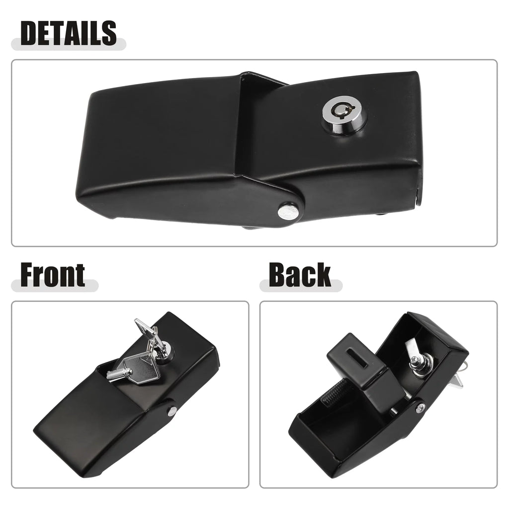 Unique Bargains 1 Pair Front Hood Latches Hood Catch Locking Fit for Jeep Wrangler   2007-2021 Black